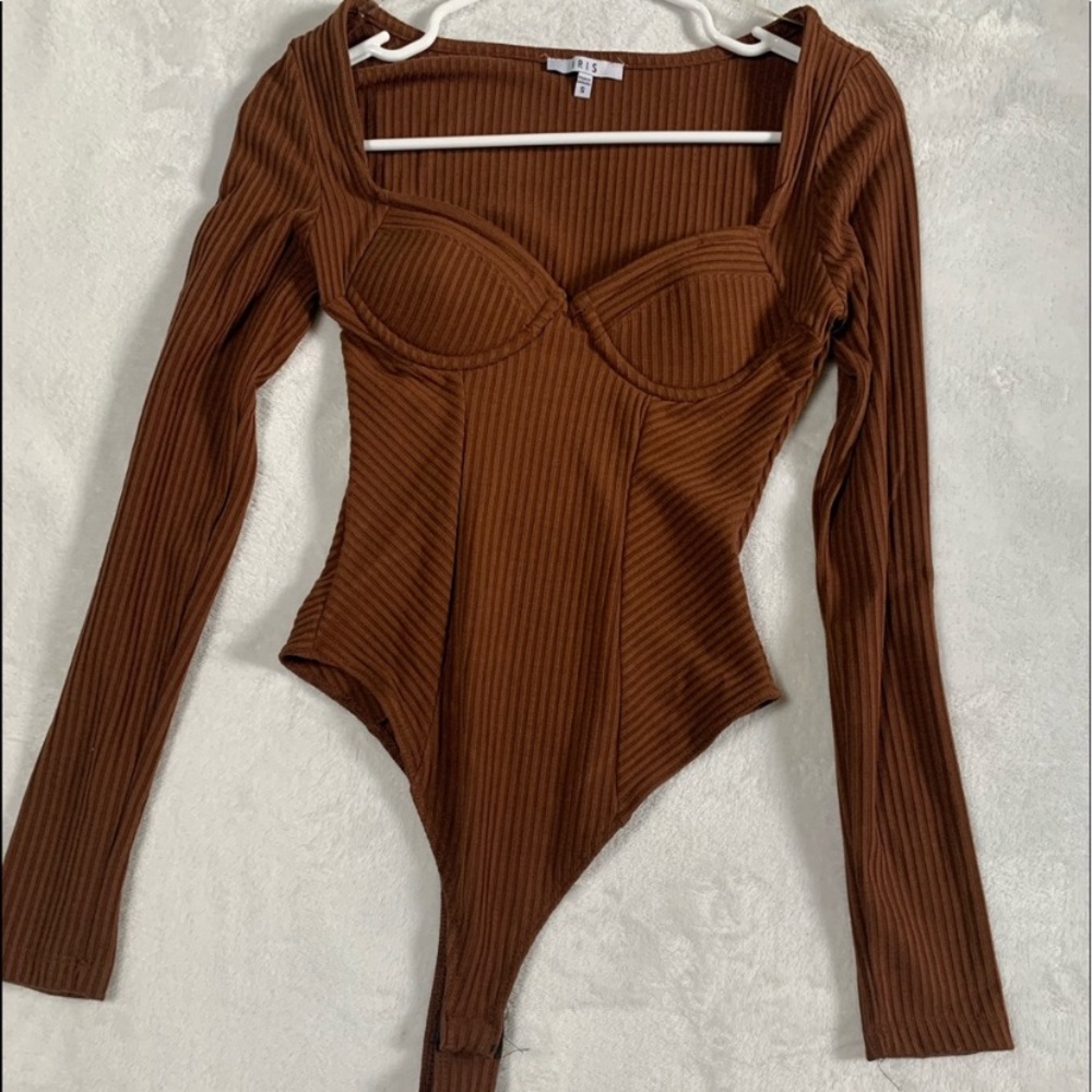 Brown Cupped Bodysuit